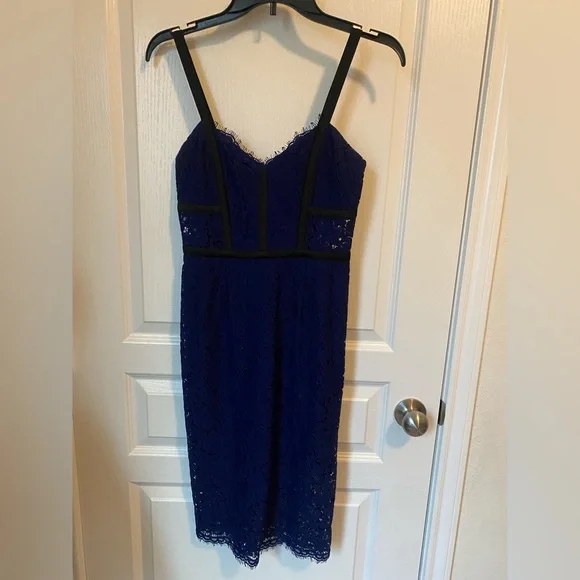 express blue slip dress Midi Slip Dress